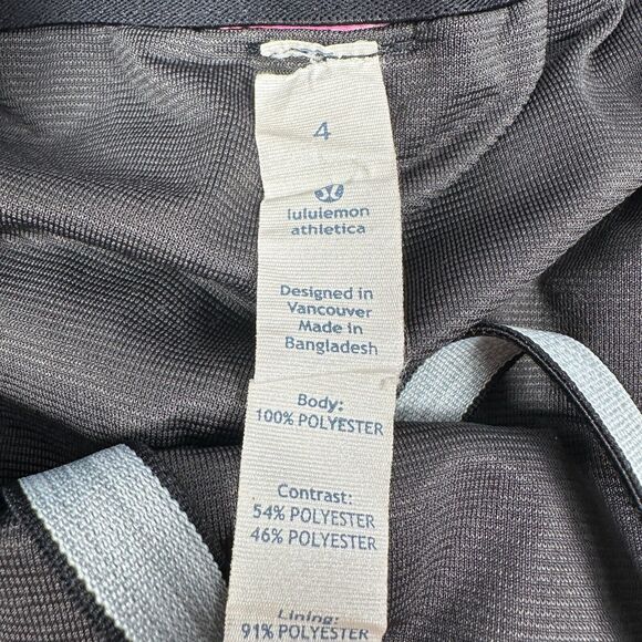 Lululemon Run Roll Down Shorts Women’s 4 Mirage Deep Indigo Polyester Pink Gray - Picture 4 of 7